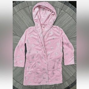 Juicy Couture Fuzzy Plush Hooded Robe JC Logo's Women's New